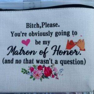 Matron of honor cosmetic bag